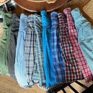 10 Wrangler Long Sleeve Button Up Plaid Shirts